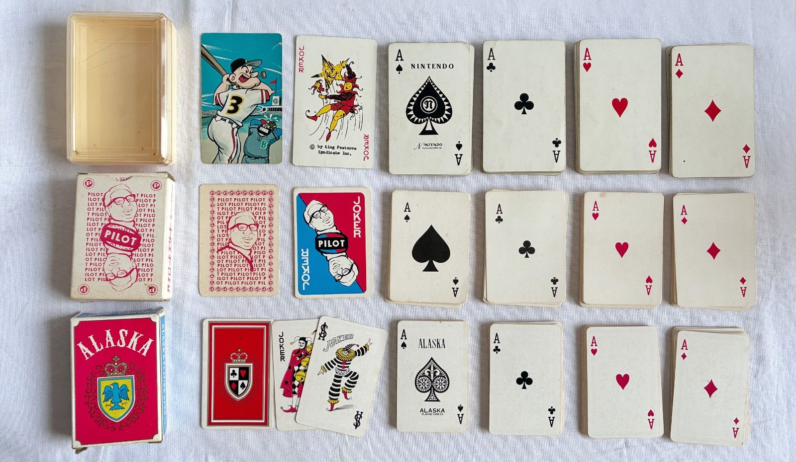 3種セット】レトロ トランプ Nintendo パイロット アラスカ【傷汚れ