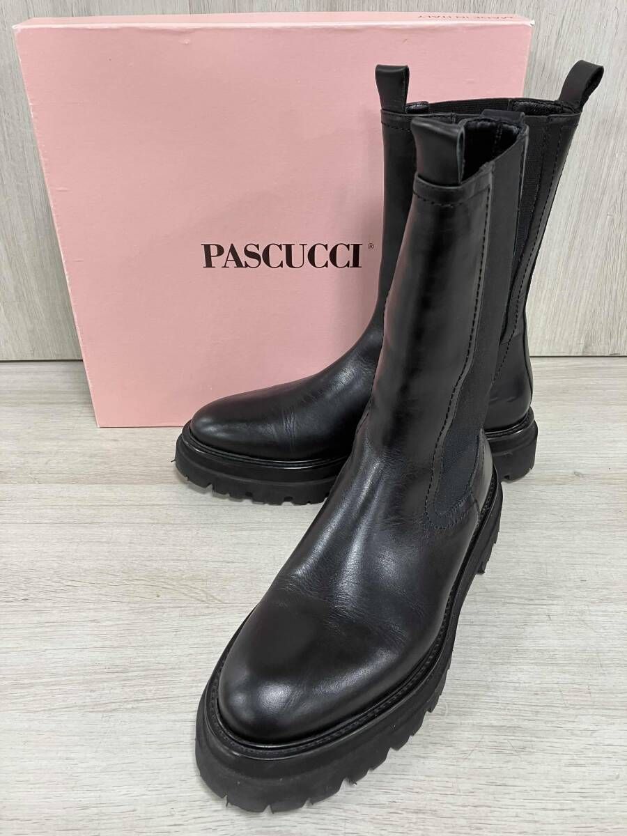 PASCUCCI/パスクッチ/ブーツ/チェルシーブーツ/ブラック/サイズ 37/21