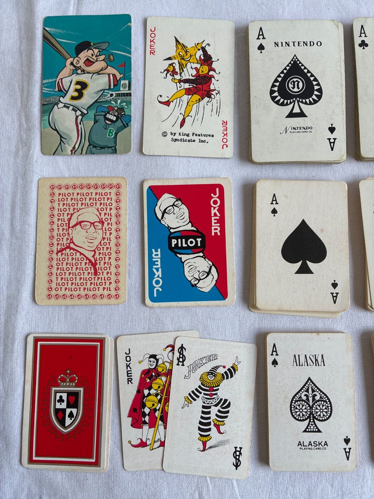 3種セット】レトロ トランプ Nintendo パイロット アラスカ【傷汚れ
