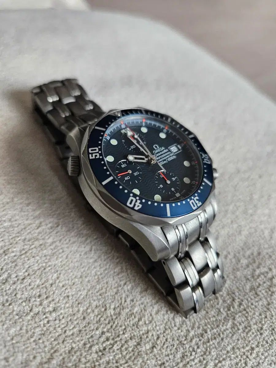 最安値)オメガ シーマスター300 クロノ 41ミリ チタン デニム版 - メルカリ