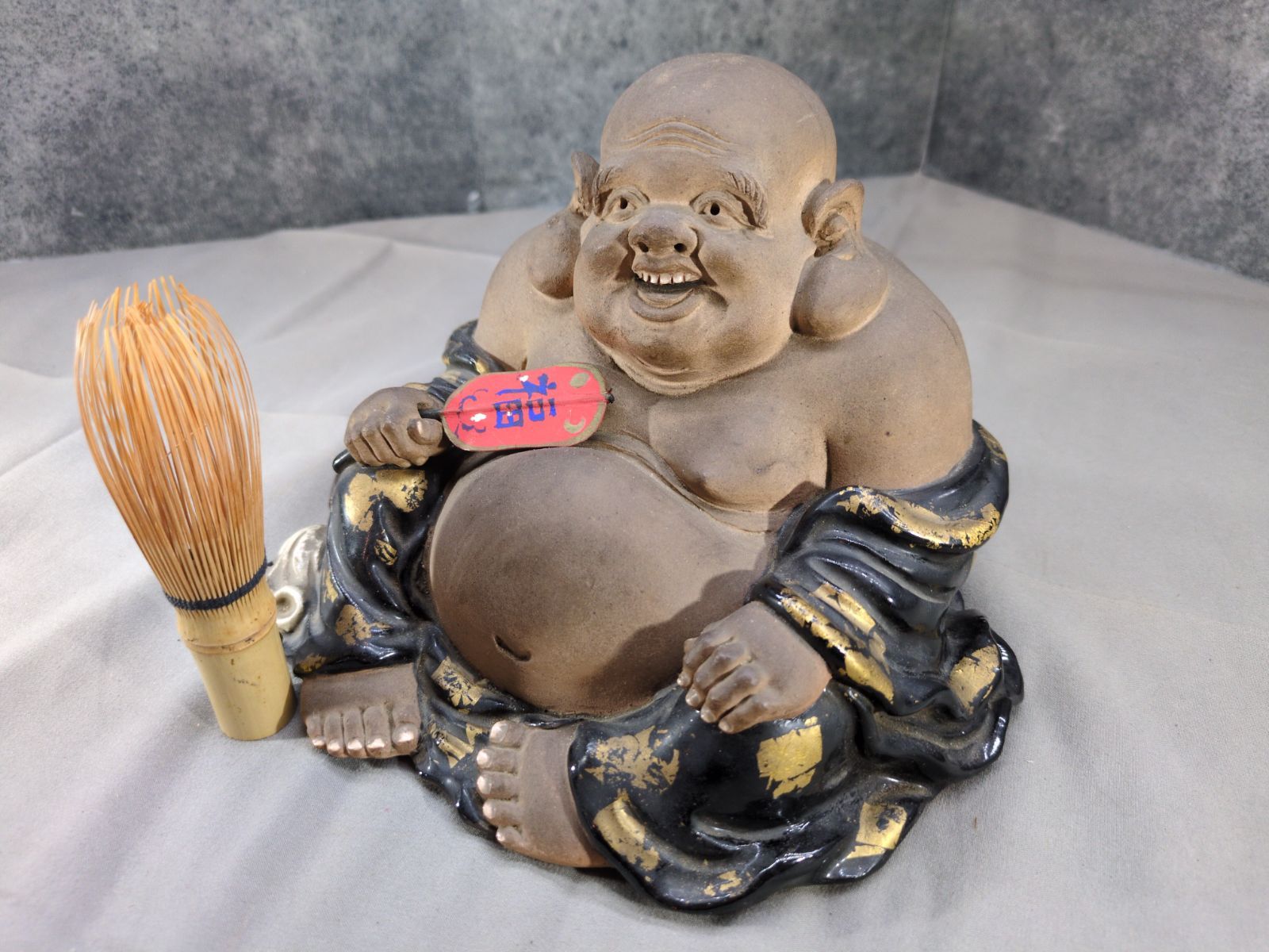 布袋尊 置物 陶器 七福神 縁起物 共箱入 民芸 布袋様 福神 A711 - メルカリ