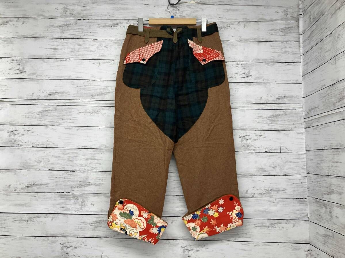 卓矢エンジェル 着物パンツ／着物端切／ブラウン - メルカリ