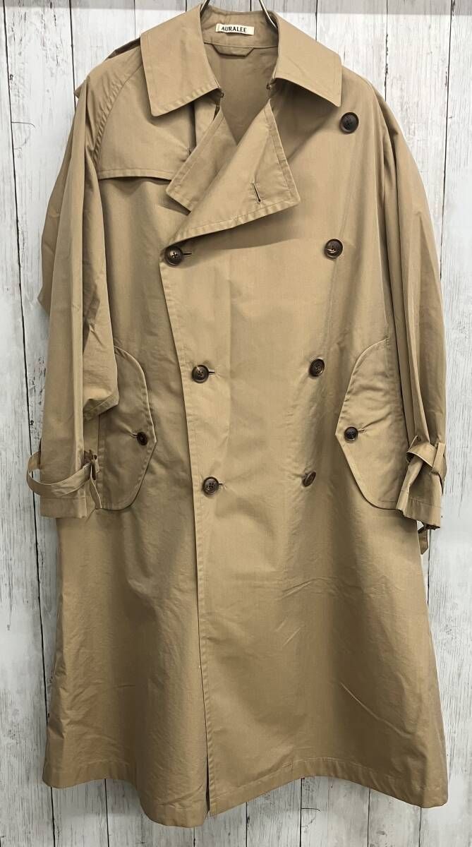 AURALEE FINX POLYESTER BIG TRENCH COAT オーラリー トレンチコート