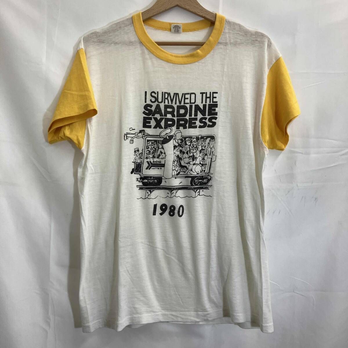 HANES / ヘインズ / 半袖Tシャツ / 70s 80s / リンガーT / 古着 / 表記 