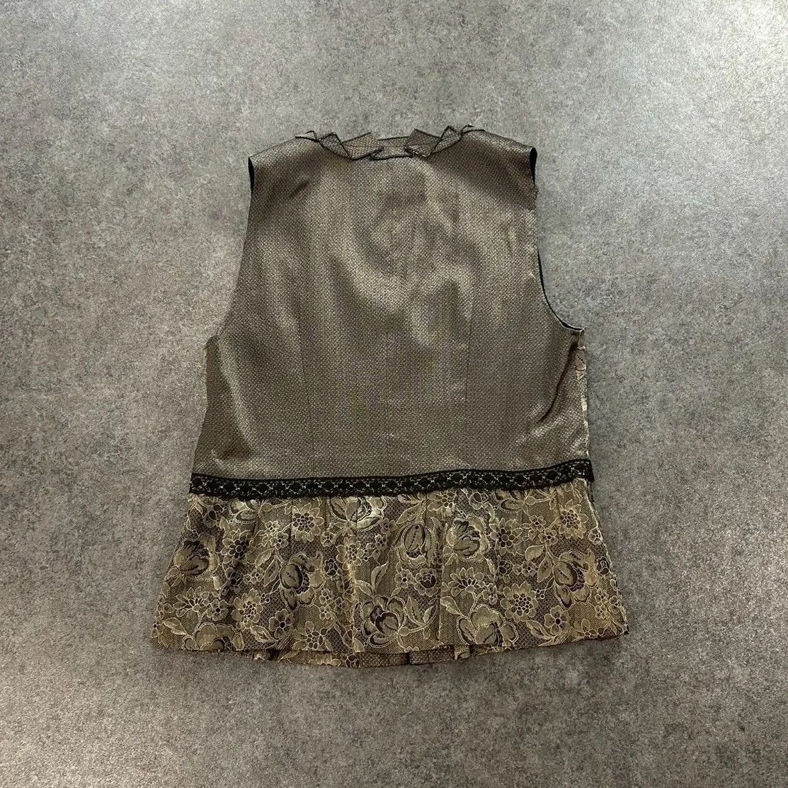 import Rossa インポートロッサ ベスト 花柄 レース ウール混