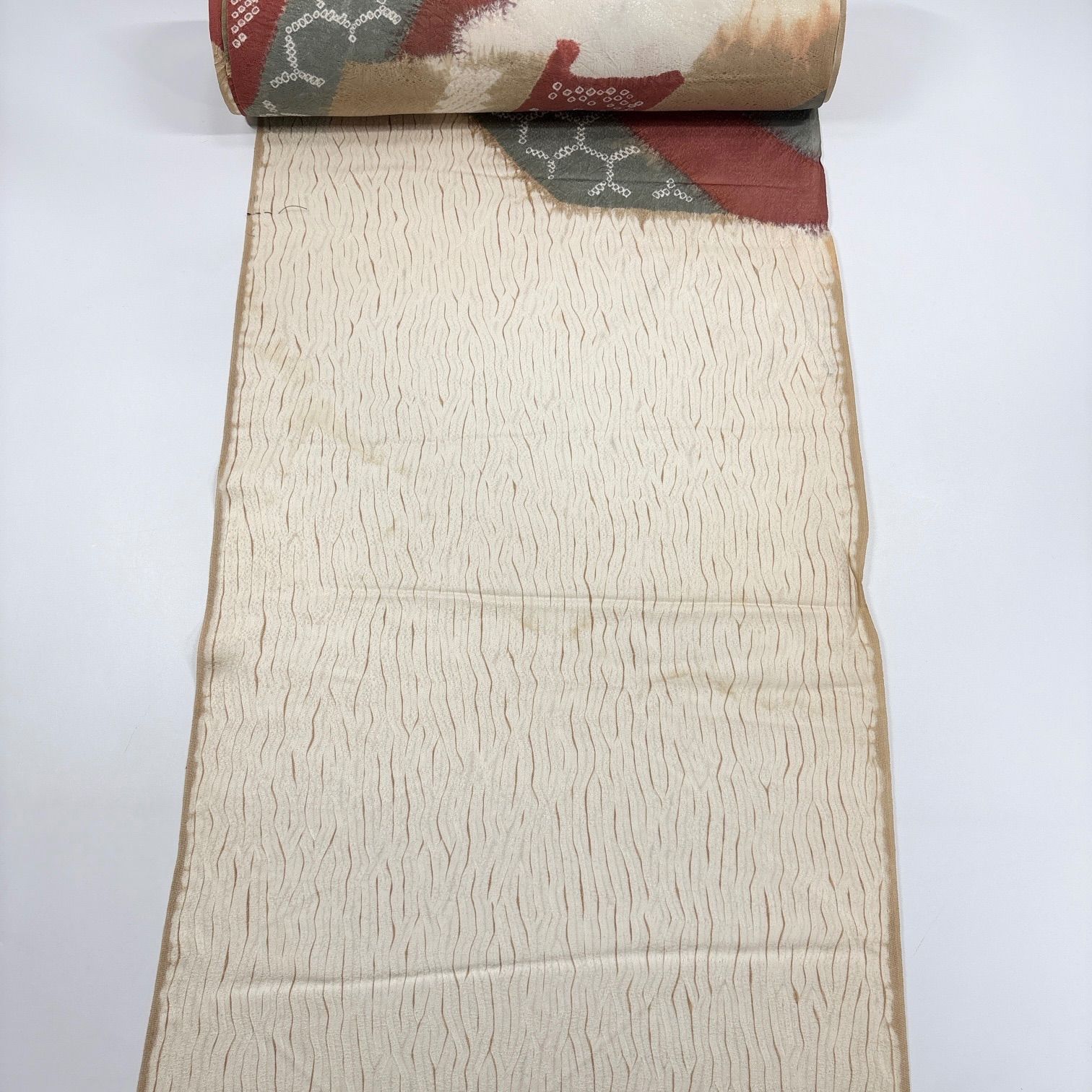 付け下げ 八掛無し 反物 正絹 同梱購入歓迎 リメイク用 和裁練習用