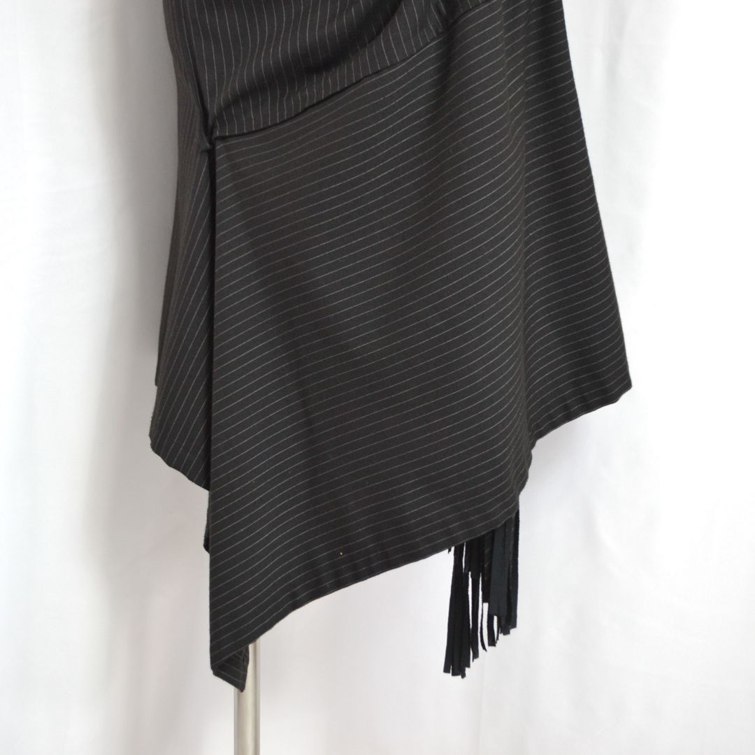 極美品】sacaiサカイ19AW 日本製 ピンストライプ柄アシンメトリー 変形