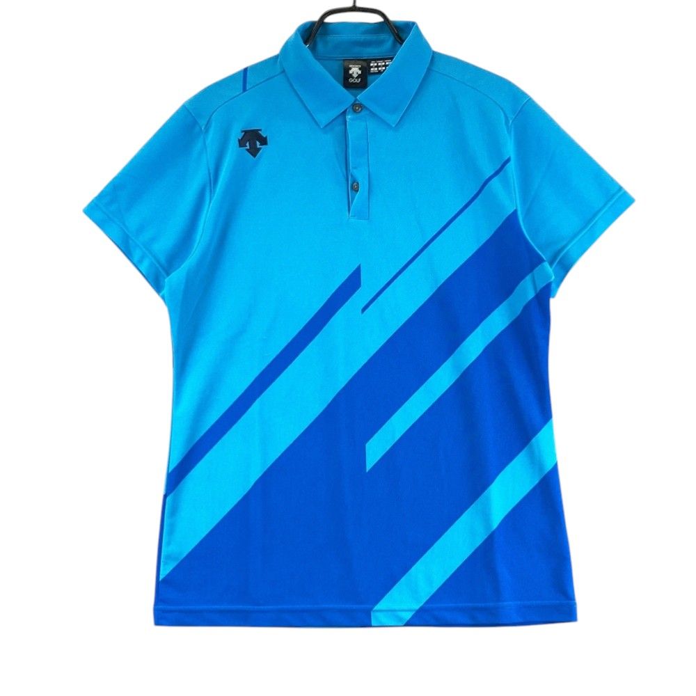 サイズ：O DESCENTE GOLF デサントゴルフ 半袖ポロシャツ ブルー系
