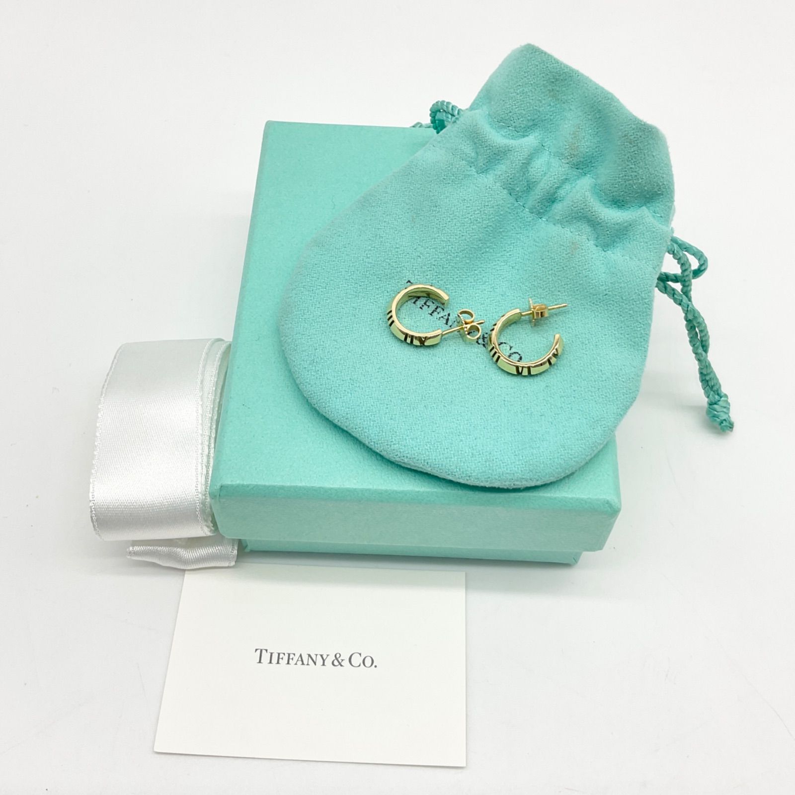 TIFFANY&Co. ティファニー アトラス フープ ピアス 両耳用 K18YG