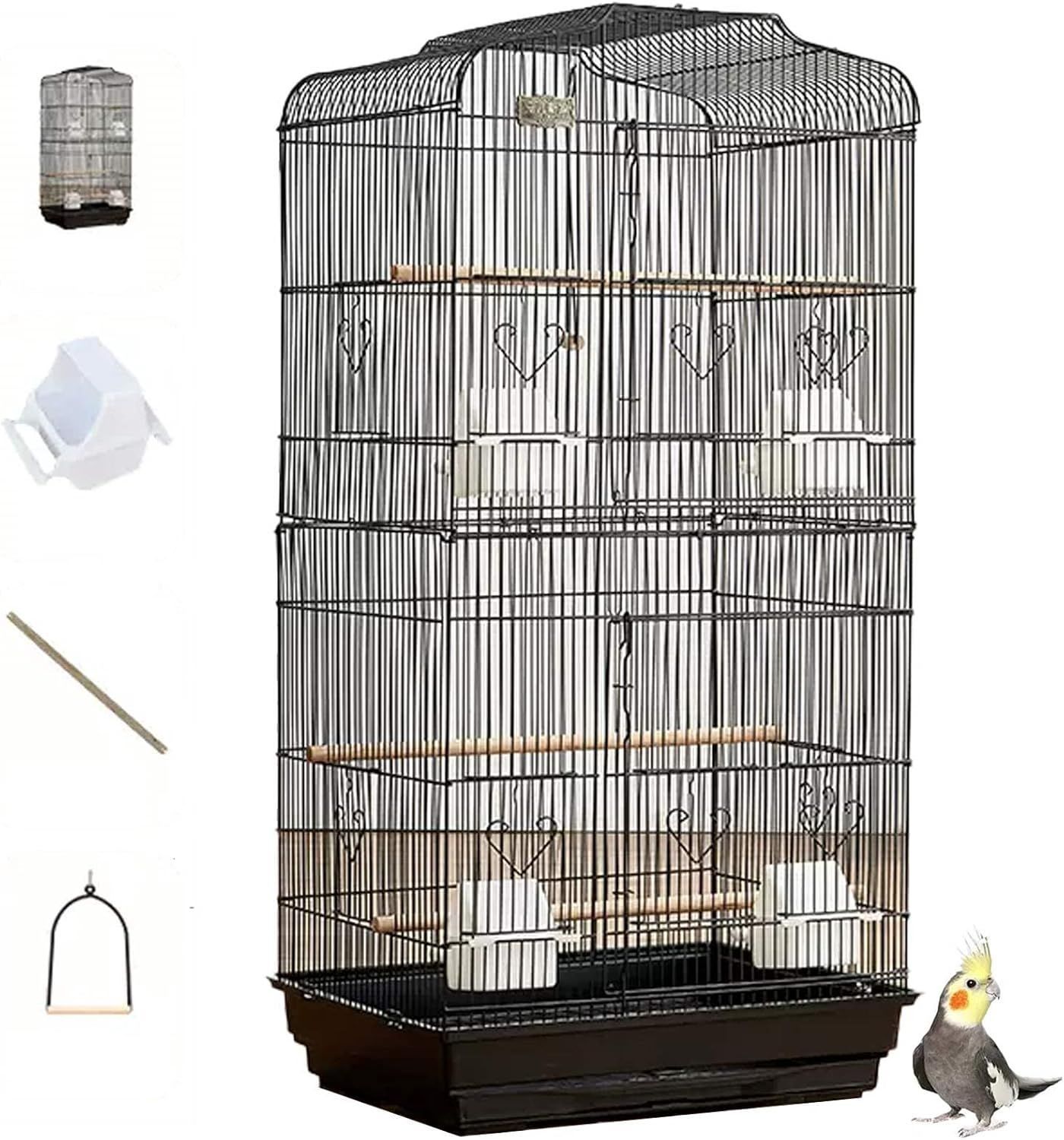 鳥かご インコ ケージ 大型 カゴ 掃除しやすい スタンド 多頭飼い 餌
