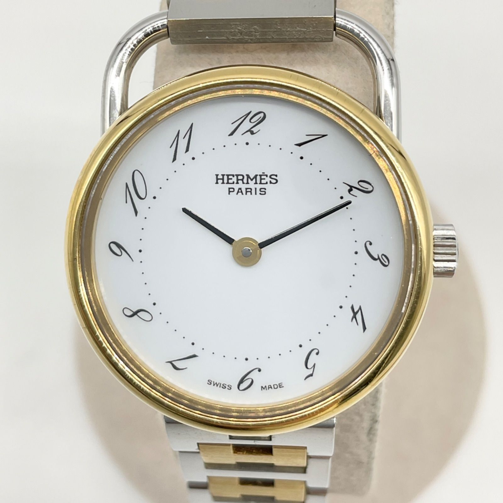 HERMES エルメス アルソー コンビ ゴールド×シルバー 腕時計 