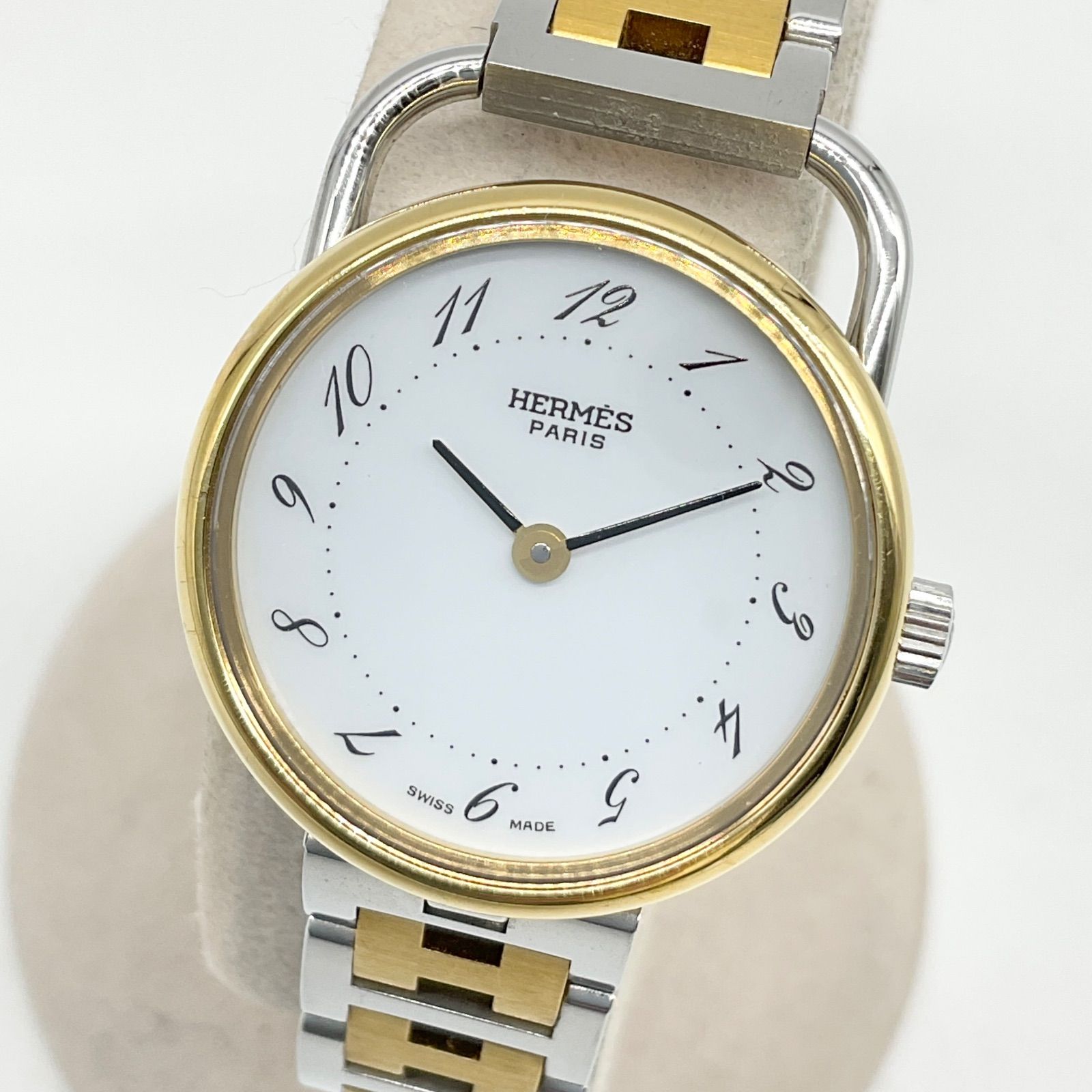 HERMES エルメス アルソー コンビ ゴールド×シルバー 腕時計 