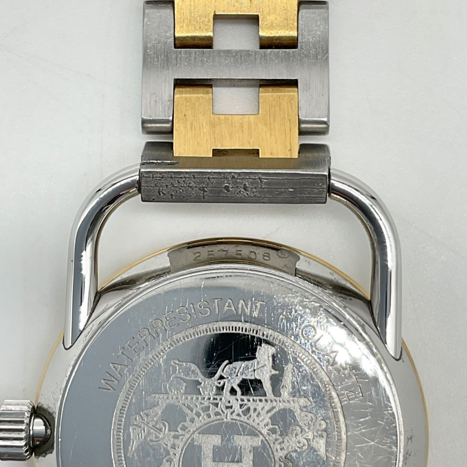 HERMES エルメス アルソー コンビ ゴールド×シルバー 腕時計 