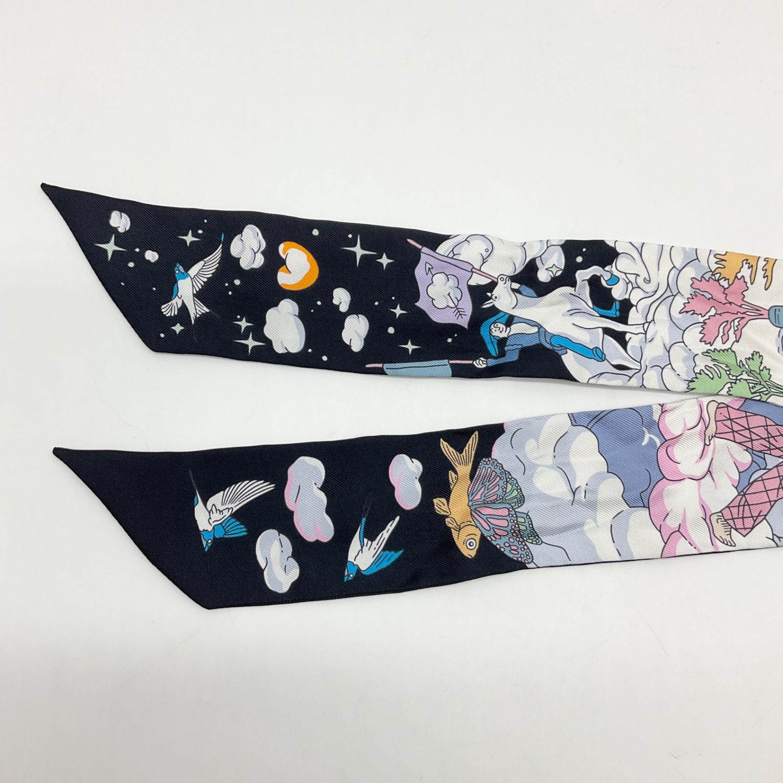 HERMES エルメス ツイリースカーフ Sur Mon Nuage 私の雲 シルク100