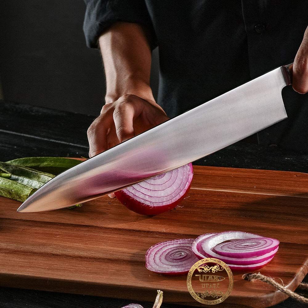 Utaki 牛刀包丁 包丁 刃渡り295mm ステンレス ドイツ4116鋼 鋭い切れ味