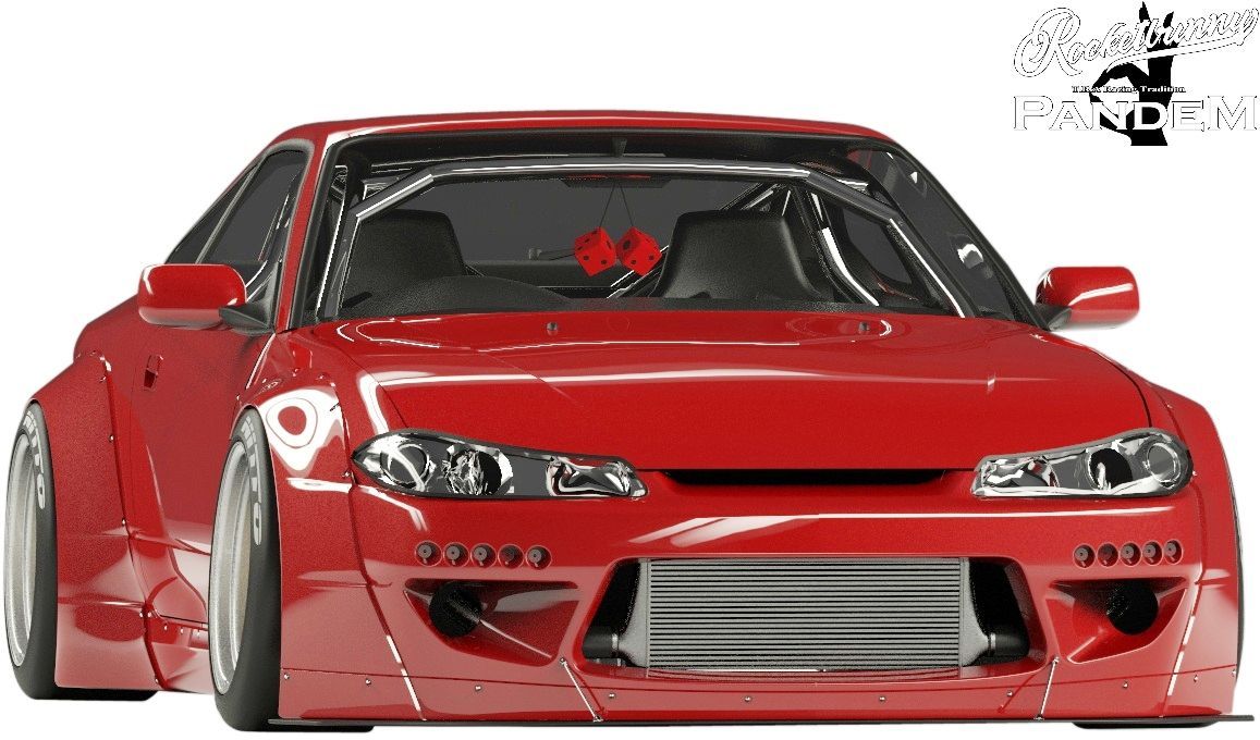 M's】 S15 シルビア Rocket Bunny V1 フロントバンパー 5点 セット TRA