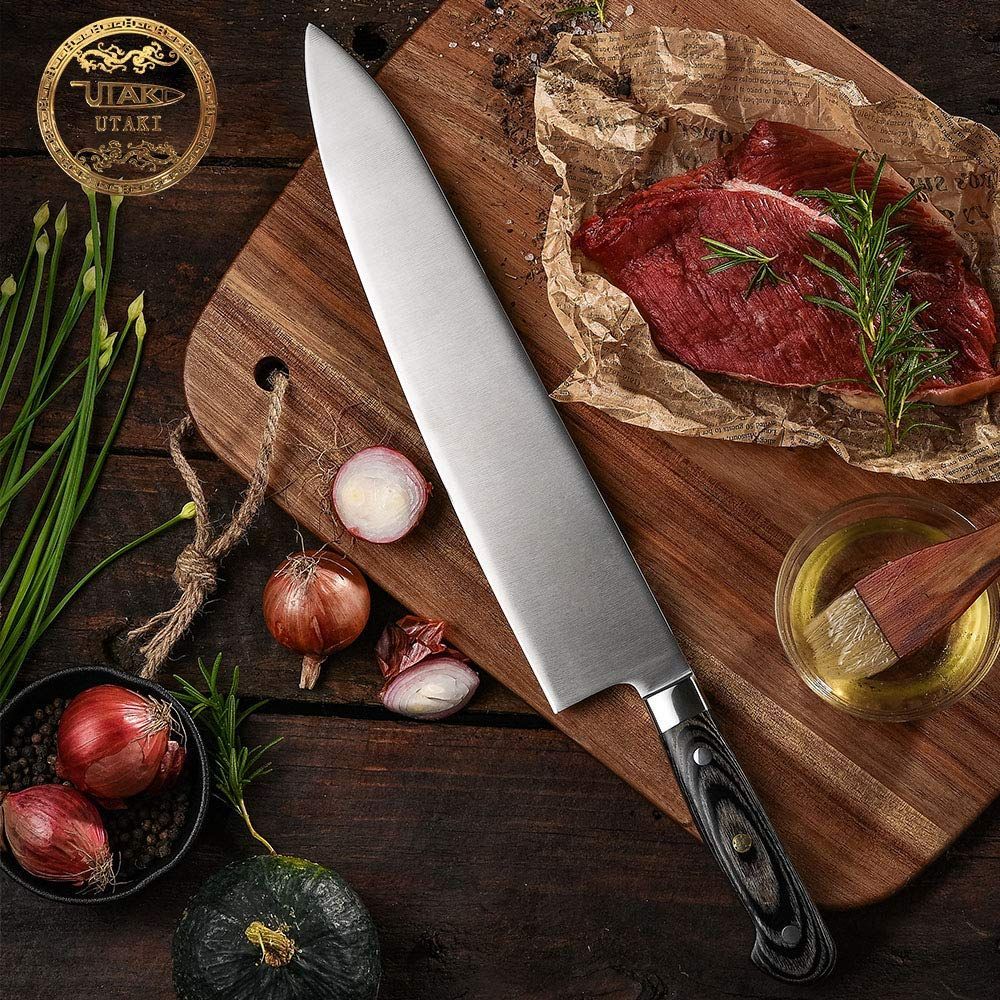 Utaki 牛刀包丁 包丁 刃渡り295mm ステンレス ドイツ4116鋼 鋭い切れ味