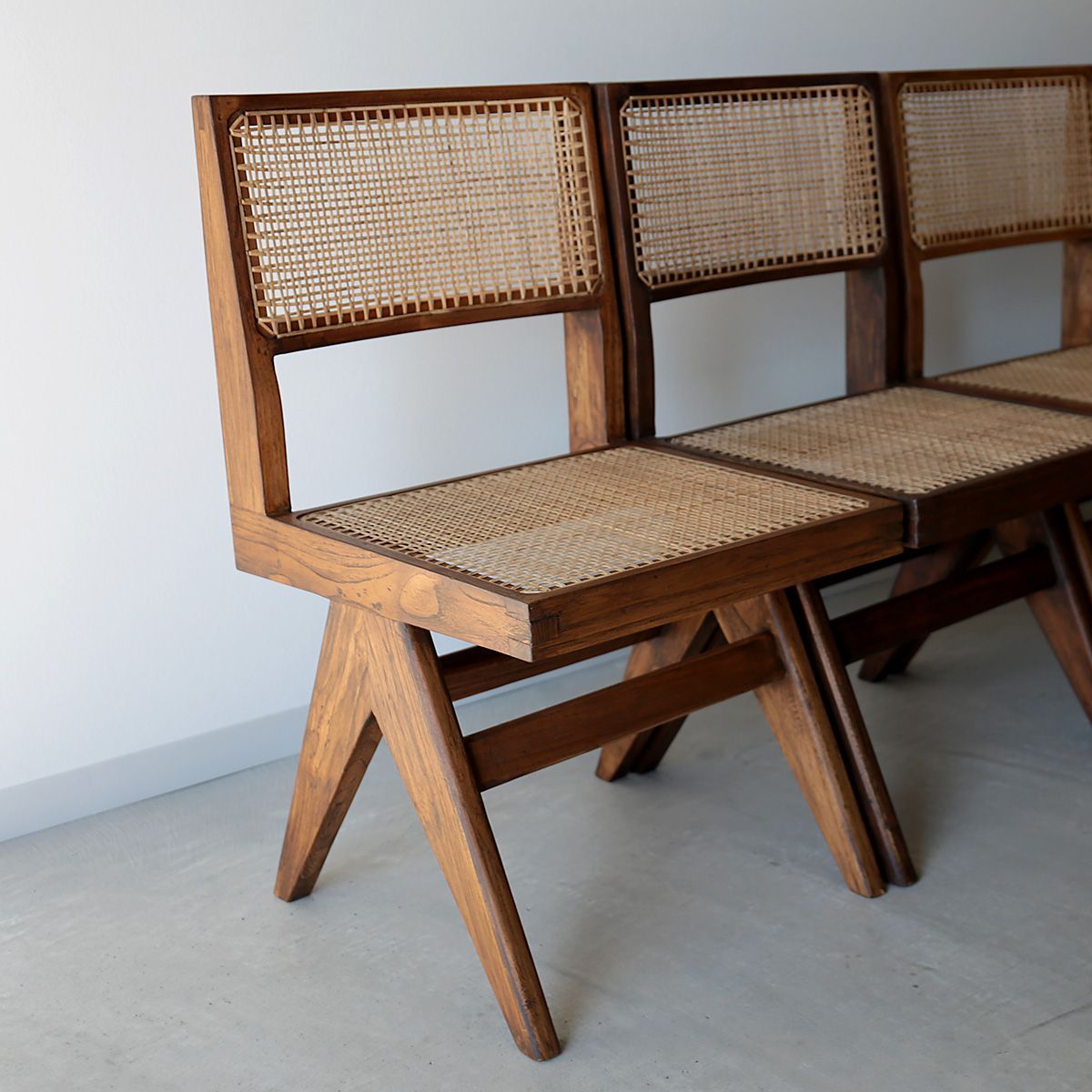 ピエール・ジャンヌレ スチューデントチェア 1人 チーク 古材 木製