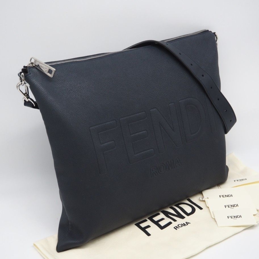 ☆3日以内返品可☆ 美品 FENDI フェンディ レザー ロゴ ショルダー