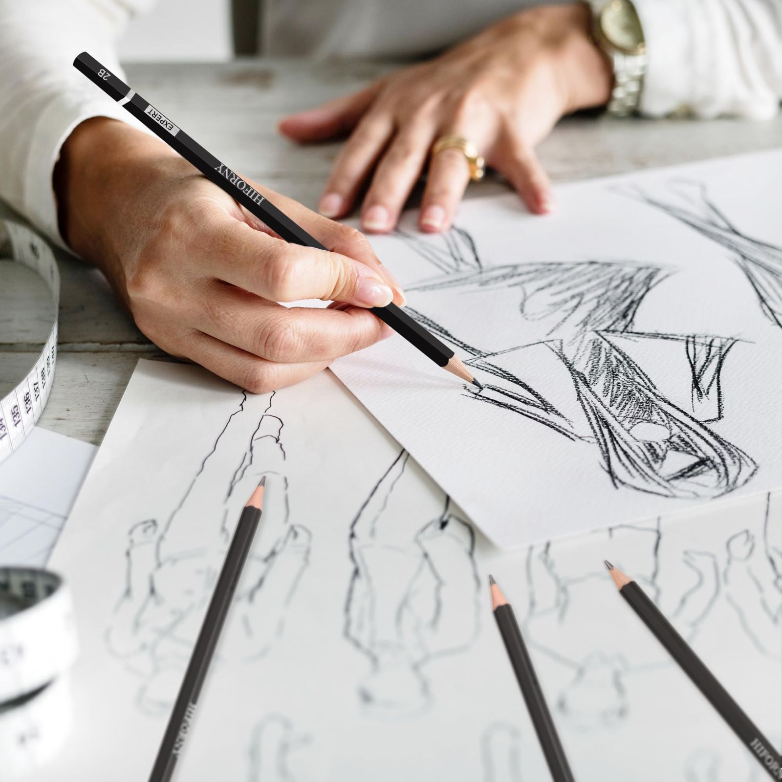 HIFORNY 24本 グラファイトスケッチ鉛筆セット - グラファイト鉛筆