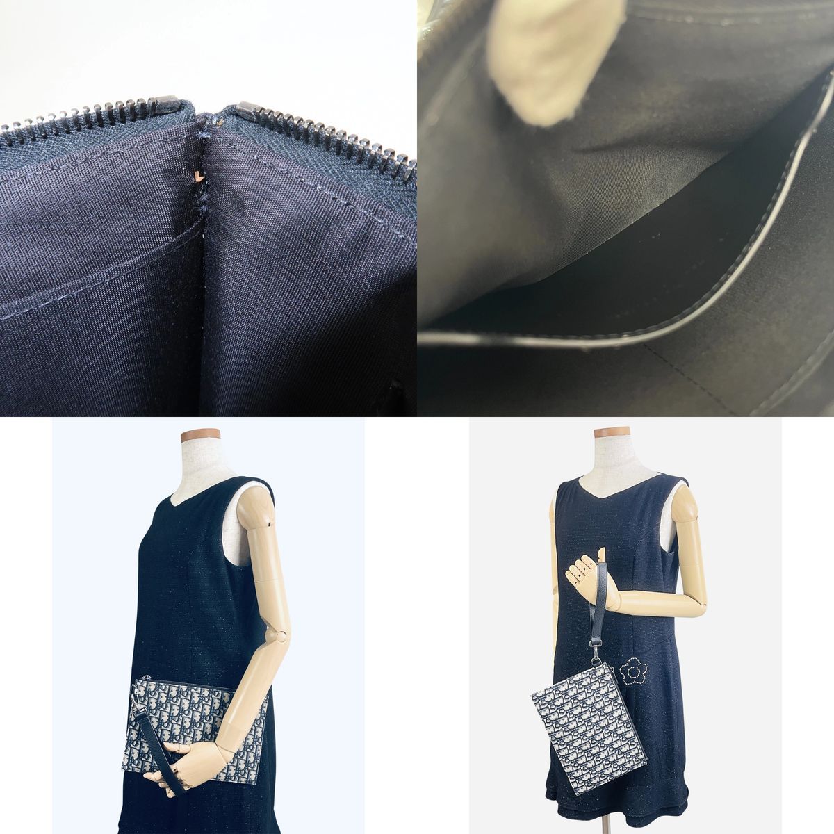 美品】 Dior ディオール オブリーク ジャカード クラッチバッグ ポーチ 