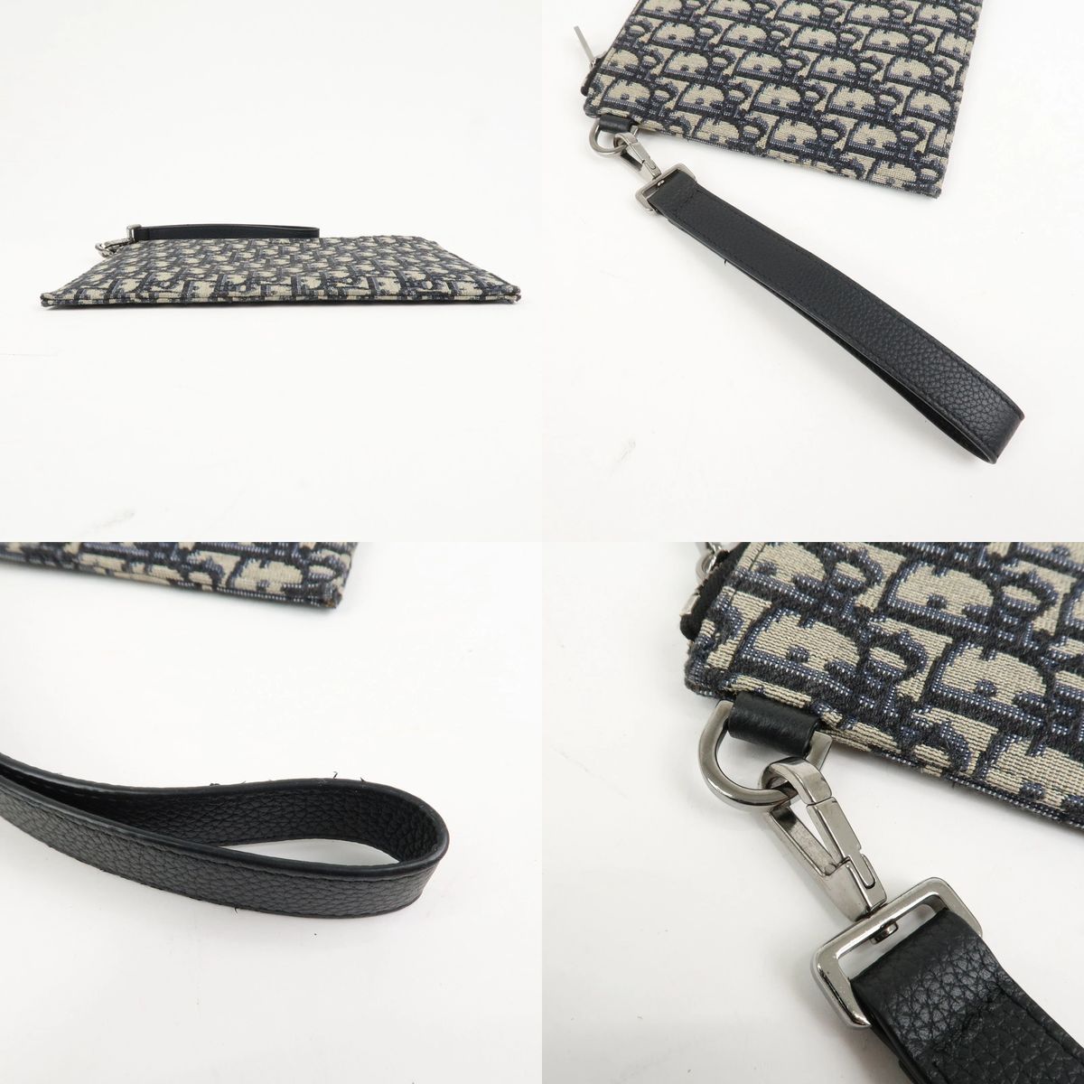 美品】 Dior ディオール オブリーク ジャカード クラッチバッグ ポーチ 