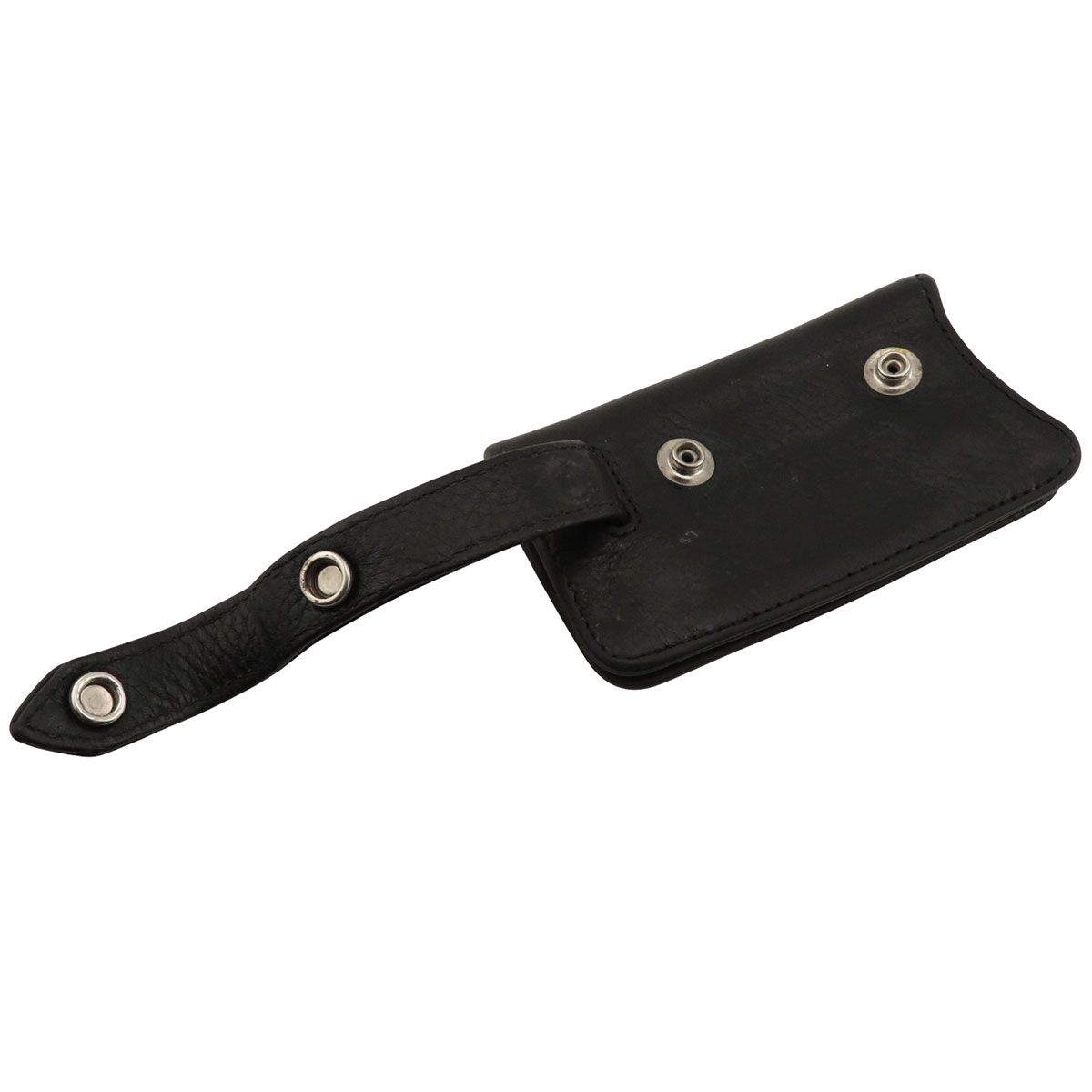 クロムハーツ クロスボタン レザー キーケース ユニセックス ブラック