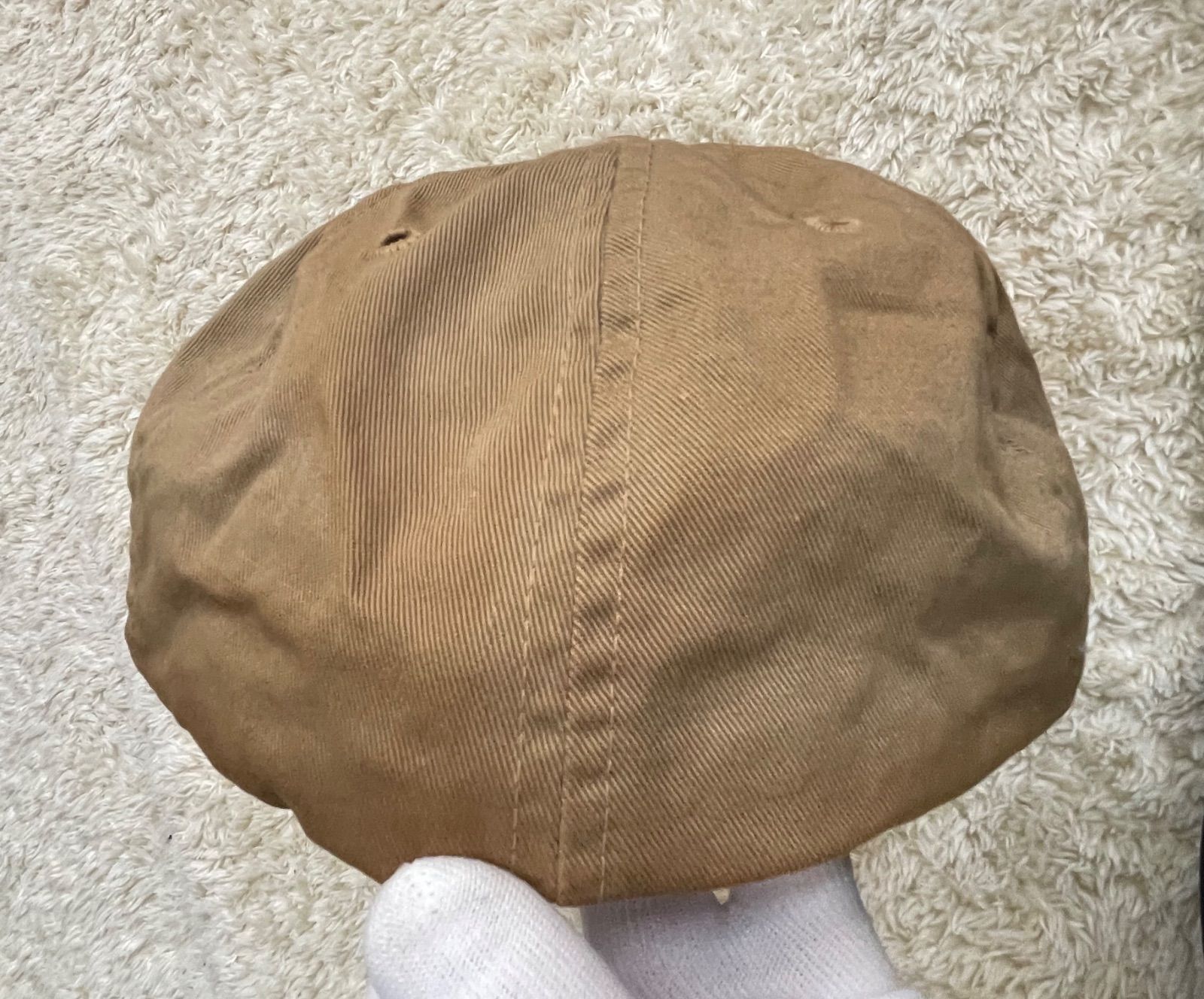 名作/USA製】サイズL RRL “90s Dog Patch Cap” トラッカー ツバ レザー