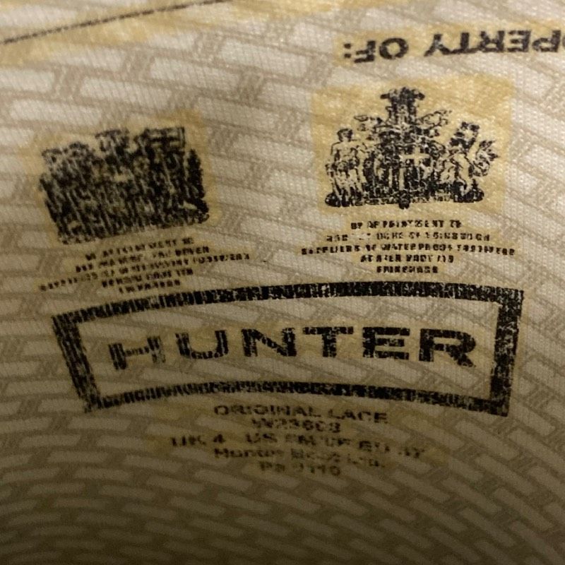 HUNTER ハンター レースアップレインブーツ グリーン ラバーブーツ