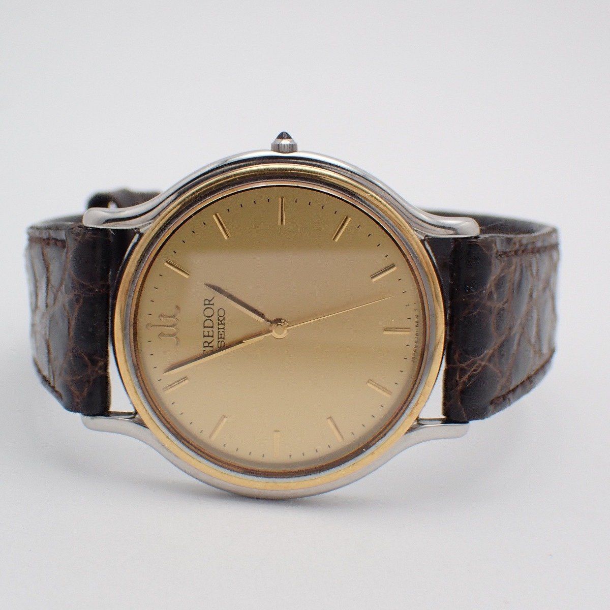 裏蓋刻印あり】SEIKO セイコー クレドール シグノ 18KT/SS クォーツ