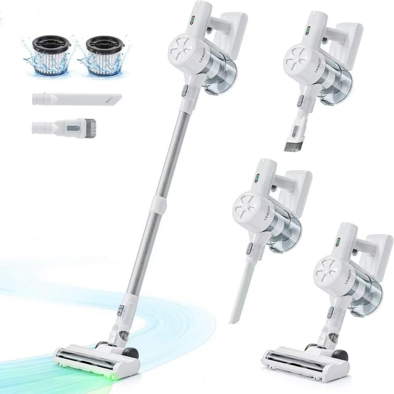 迅速に発送】コードレス掃除機 75000Pa LEACCO【業界初！3種掃除モード