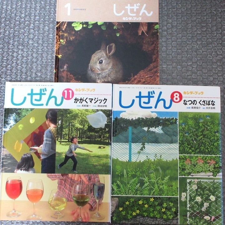 キンダーブック しぜん ① いきもののいえ ⑧ なつのくさばな ⑪ か