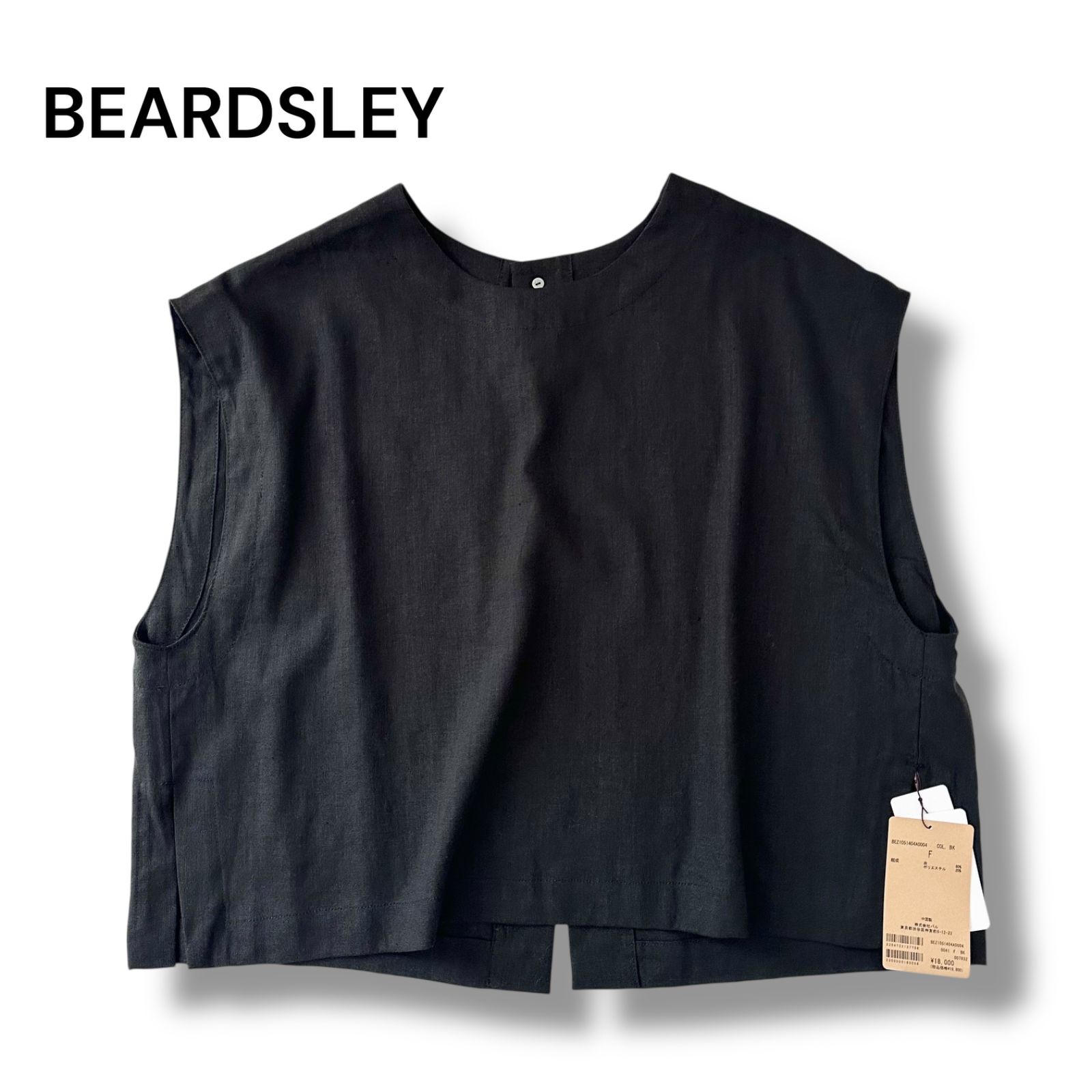 新品タグ付き 25SS BEARDSLEY ビアズリー リネンショートベスト