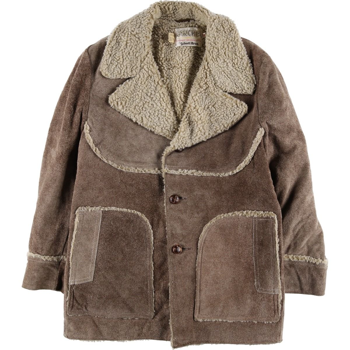 古着 70年代 ショット SCHOTT RANCHER ランチコート スエードボア