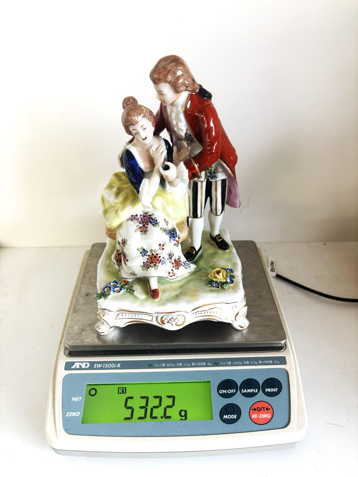 カポディモンテ フィギュリン 陶磁器人形 ヴィンテージ 置物 イタリア