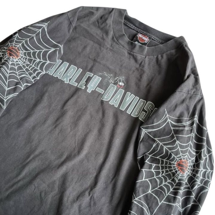 00s Harley-Davidson spider web lr tee ハーレイダビッドソン