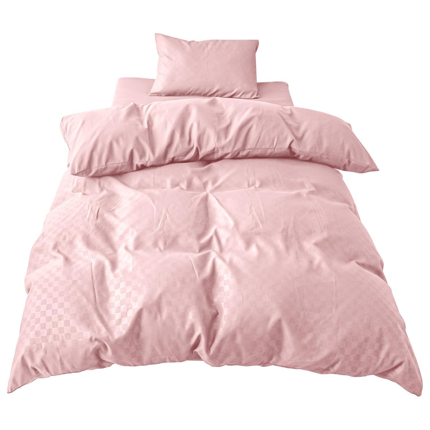 新着商品】メリーナイト 掛け布団カバー 市松柄 ピンク シングルロング