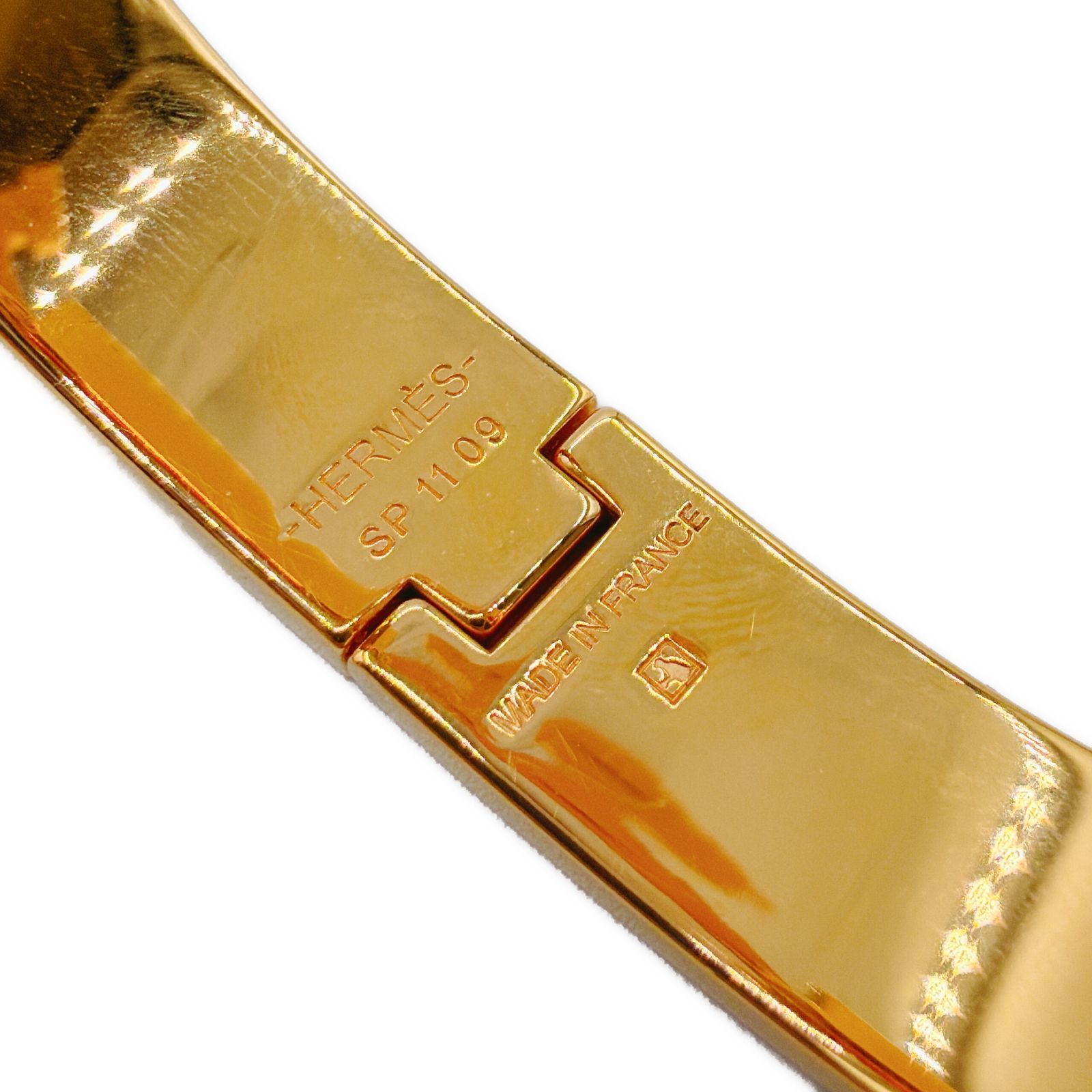 エルメス(HERMES) クリックH クリッククラックPM ブレスレット ブルー