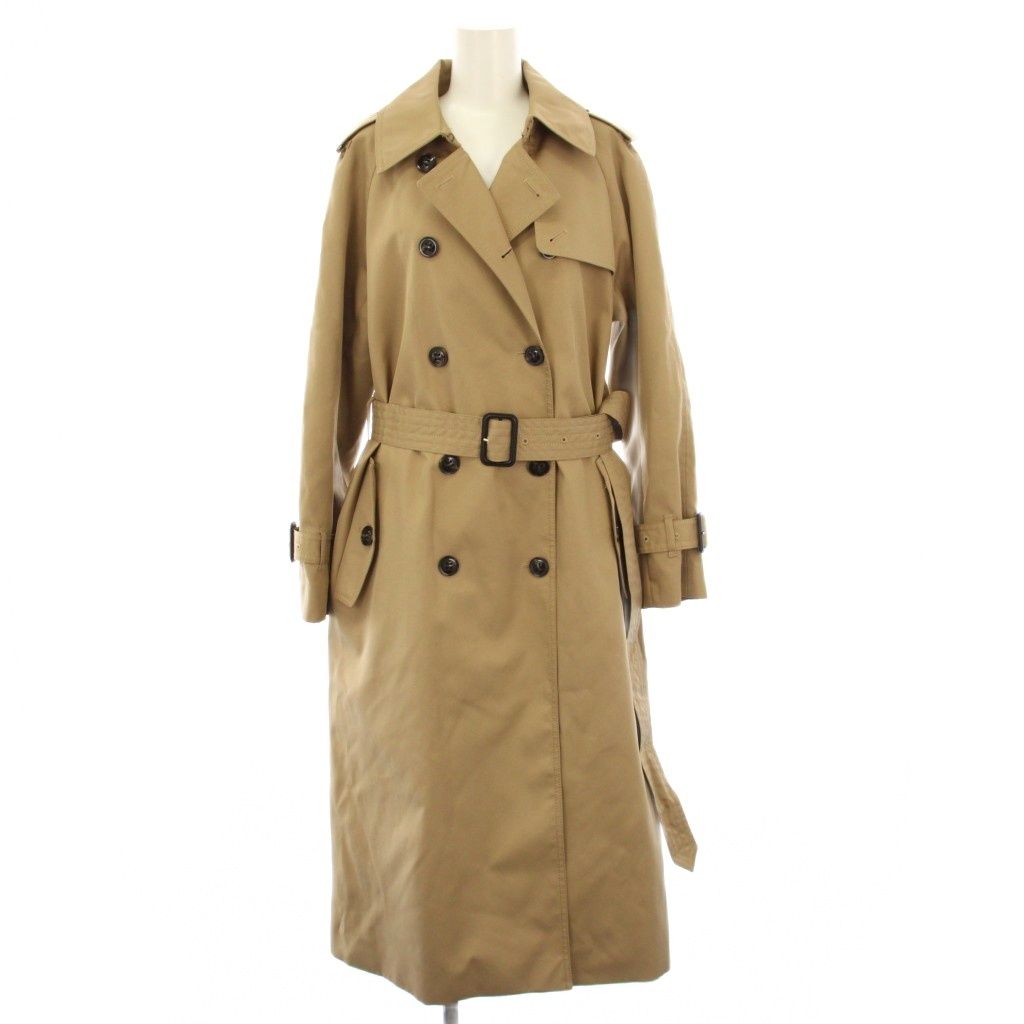 トレンチコート 42 ベージュ ダブルブレスト ベルト付き 長袖 /KH