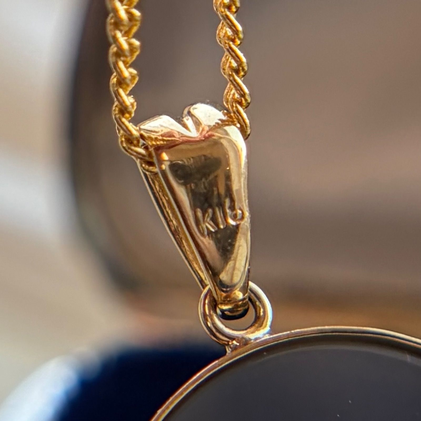 新品 ストーンカメオ ペンダント ネックレス k18 K18 ストーンカメオ 