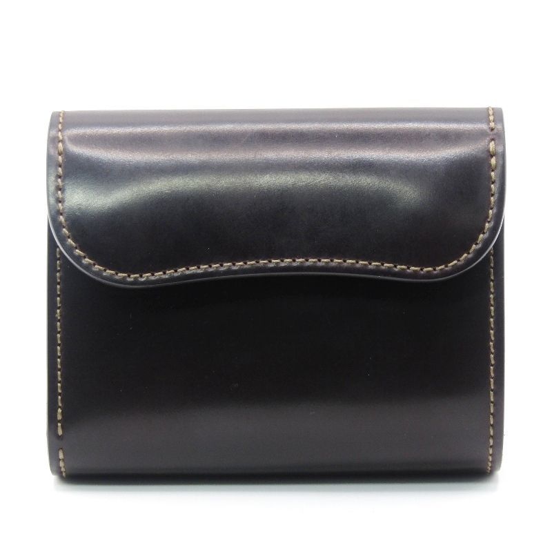 美品 WILDSWANS ワイルドスワンズ 三つ折り財布 シェルコードバン ENO