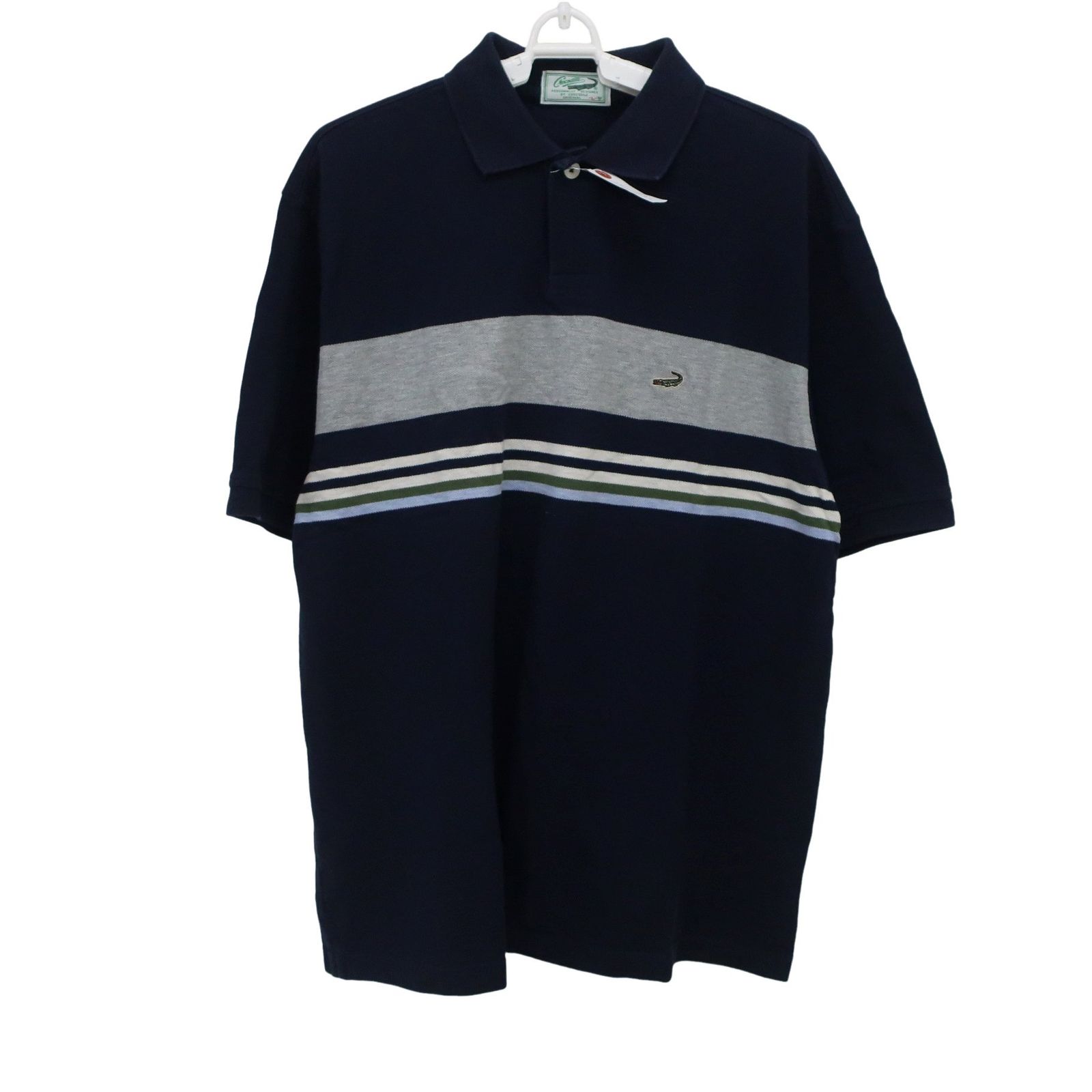 美品】Crocodile(クロコダイル) ポロシャツ ネイビー メンズ L ゴルフ