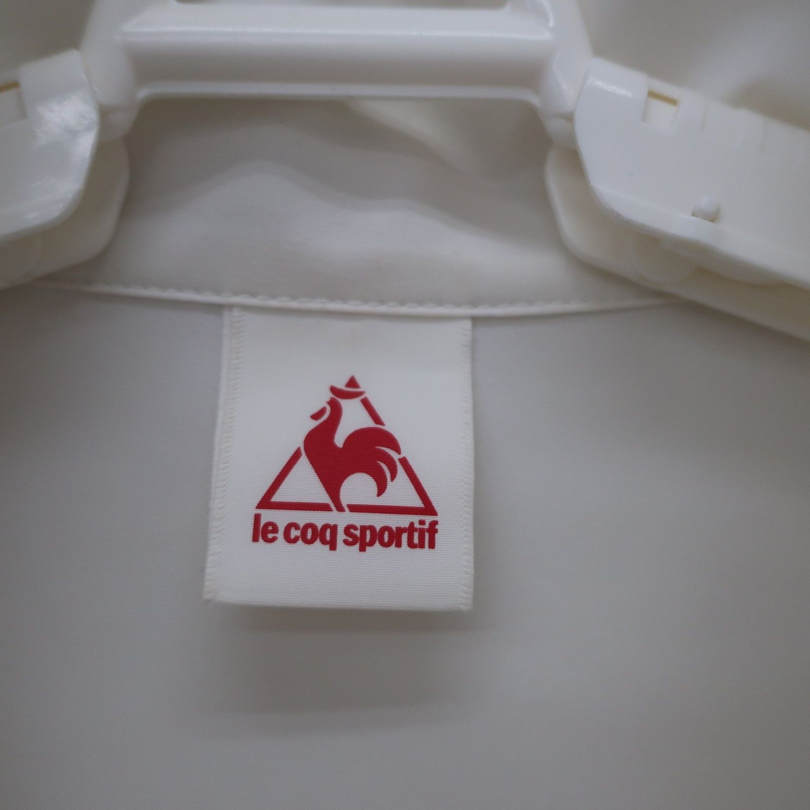 【美品】le coq sportif(ルコックスポルティフ) フルジップジャケット 白 メンズ M ゴルフウェア 2602-0135 中古
