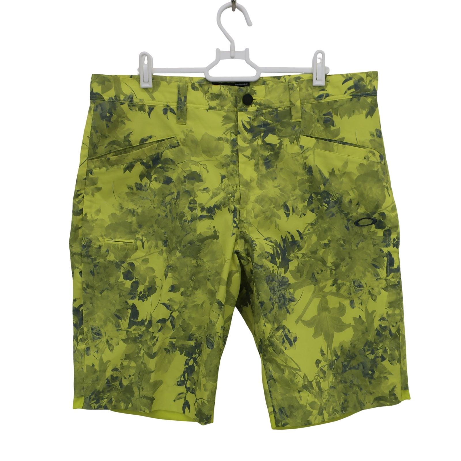 美品】OAKLEY(オークリー) ハーフパンツ イエロー総柄 メンズ 36