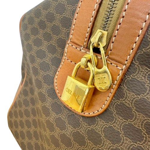 ♪CELINE セリーヌ マカダム柄 トリオンフ ボストンバッグ - メルカリ