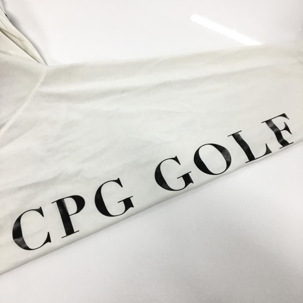 美品】CPG 長袖ポロシャツ 黒×白×ベージュ 袖ロゴプリント メンズ 4(XL