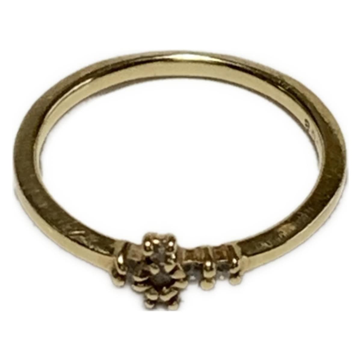 agete(アガット) リング - K10YG×ダイヤモンド 6Pダイヤ/ダイヤ0.03