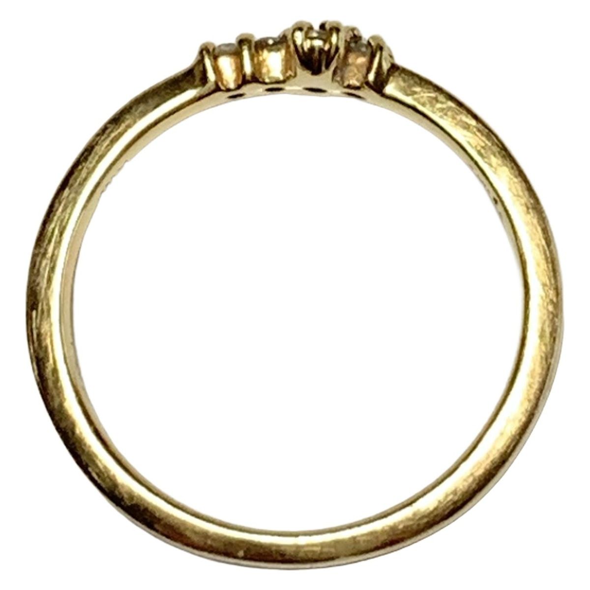 agete(アガット) リング - K10YG×ダイヤモンド 6Pダイヤ/ダイヤ0.03