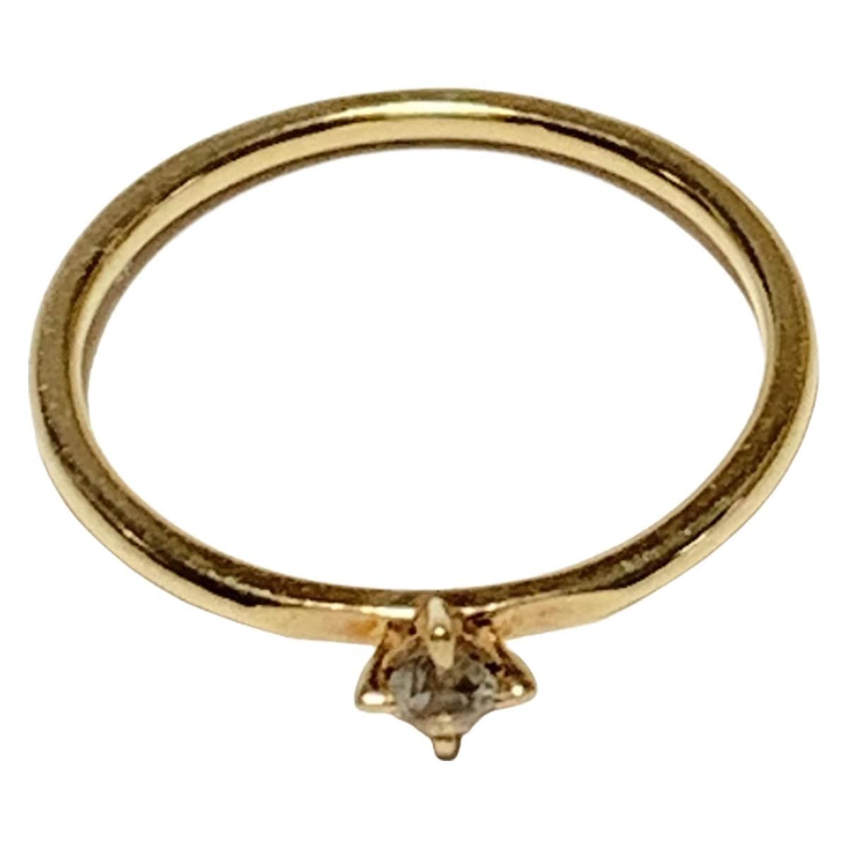 agete(アガット) リング - K10YG×クリア - メルカリ