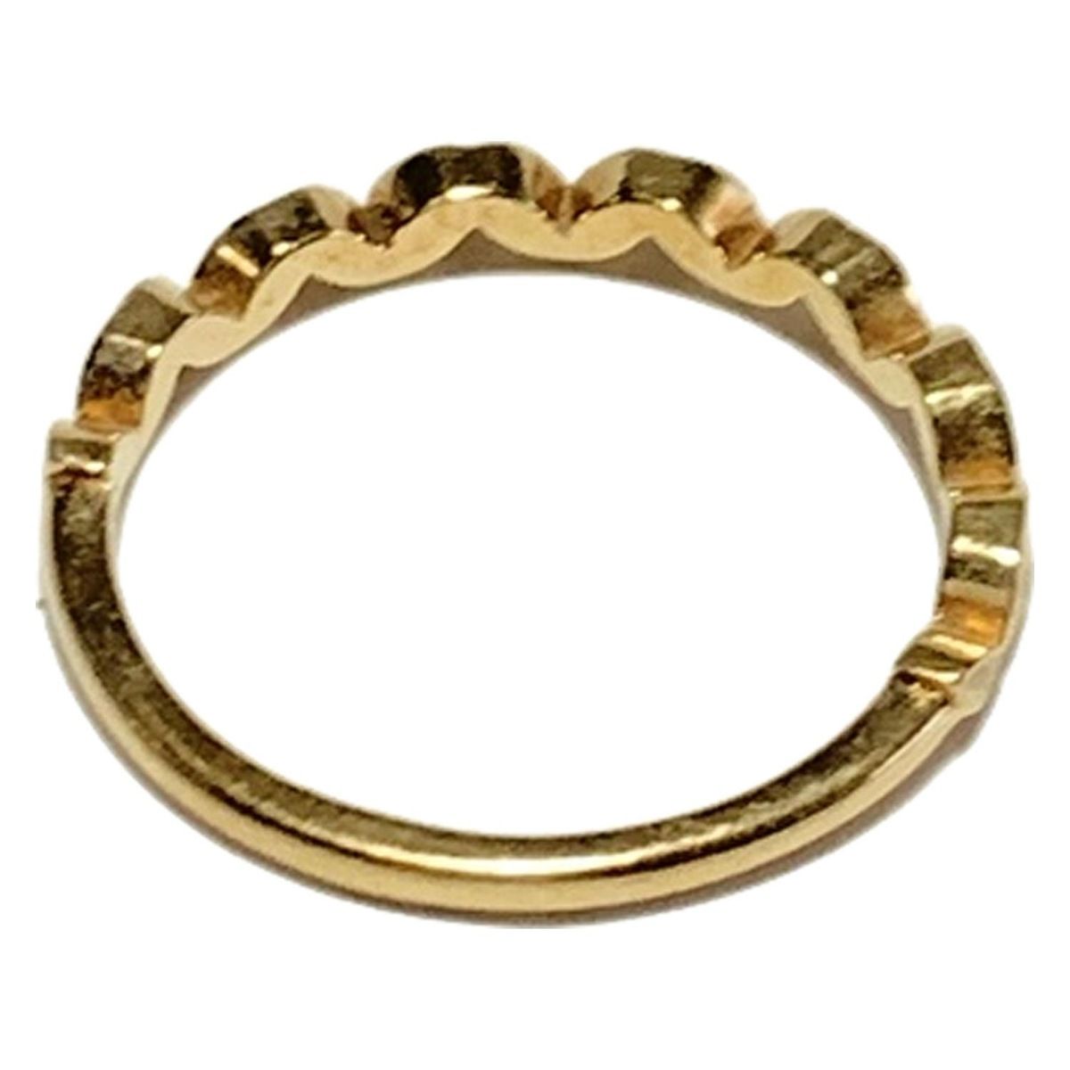 agete(アガット) リング - K10YG×ダイヤモンド 3Pダイヤ/ダイヤ0.01